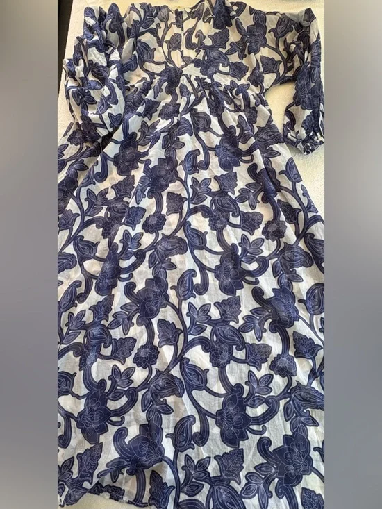 Boden Sarah Maxi Kaftan Blue Ribbon Paisley Whirl 6P - Picture 5 of 12